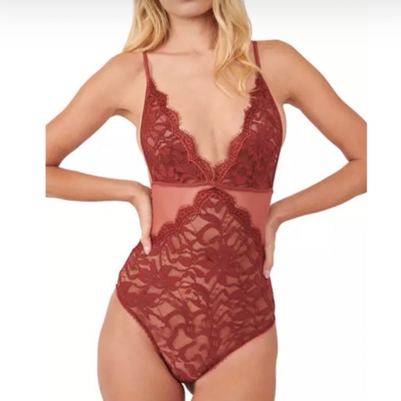 FREE PEOPLE ❤️🔥 PUMPKIN SPICE COLOR BODYSUIT NWT - Picture 5 of 8